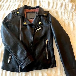 Black faux leather jacket